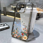Flower Transparent iPhone Case Shockproof Silicone Soft Protective Cover