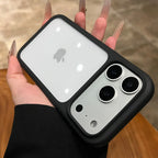 Crystal Clear iPhone Case with Camera Touch Button Shockproof Protective Cover