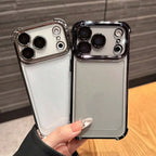 Luxury Transparent Shockproof iPhone Case Cushioned TPU Protective Cover