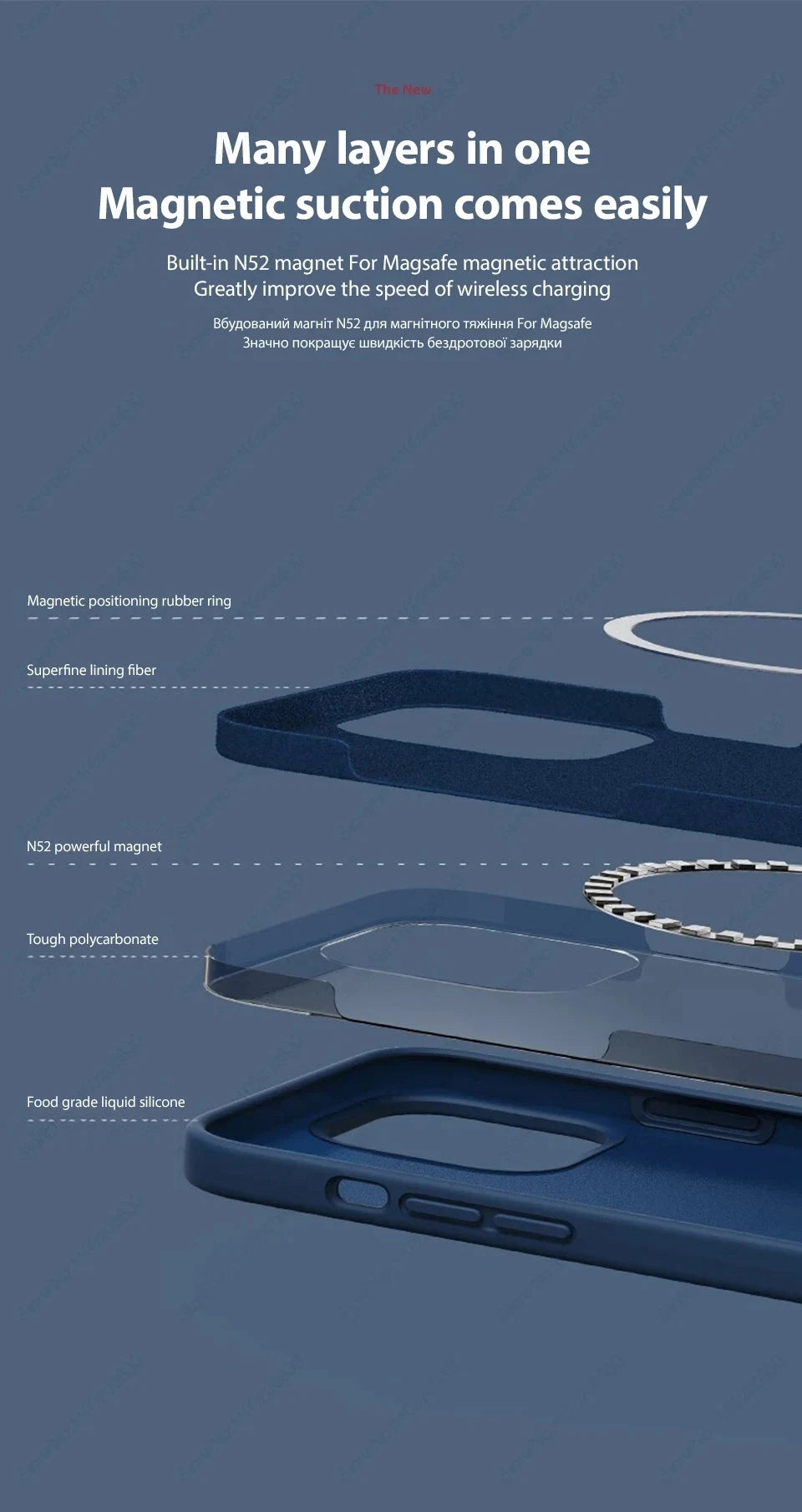 MagSafe Liquid Silicone iPhone Case Magnetic Soft Anti-Slip Protective Cover