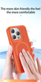 MagSafe Cooling Mesh iPhone Case Heat Dissipation Breathable Shockproof Cover