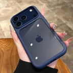 Crystal Clear iPhone Case with Camera Touch Button Shockproof Protective Cover