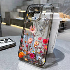 Flower Transparent iPhone Case Shockproof Silicone Soft Protective Cover