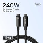 240W USB-C to USB-C Cable PD 3.1 Fast Charging Nylon Braided Data Cable