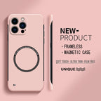 Ultra Thin Matte Magnetic iPhone Case Frameless Hard PC Slim Cover
