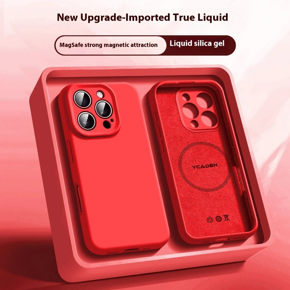 Candy Color MagSafe Liquid Silicone iPhone Case Soft Magnetic Protective Cover