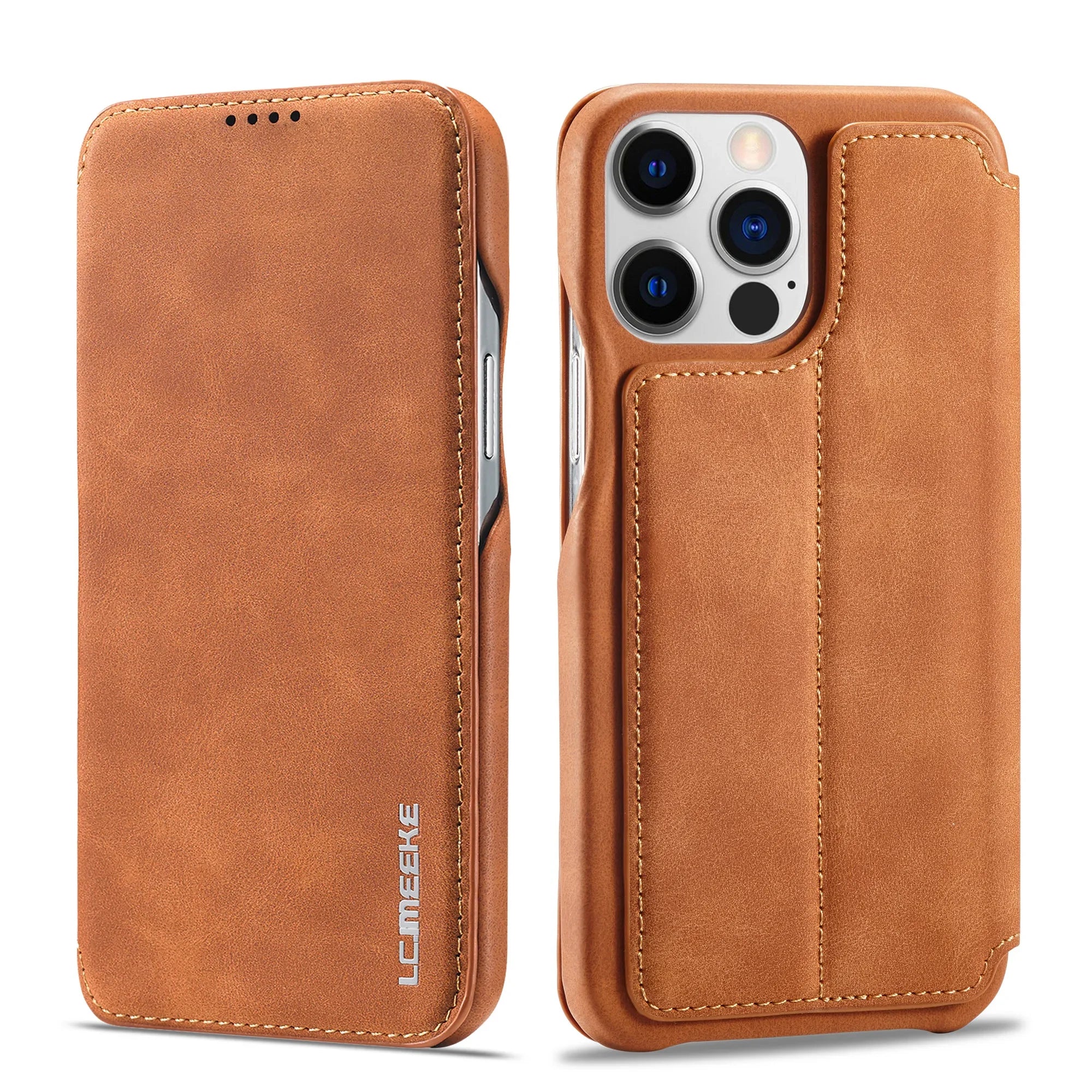 Leather Flip Wallet iPhone Case Card Holder Magnetic Book Cover Main image