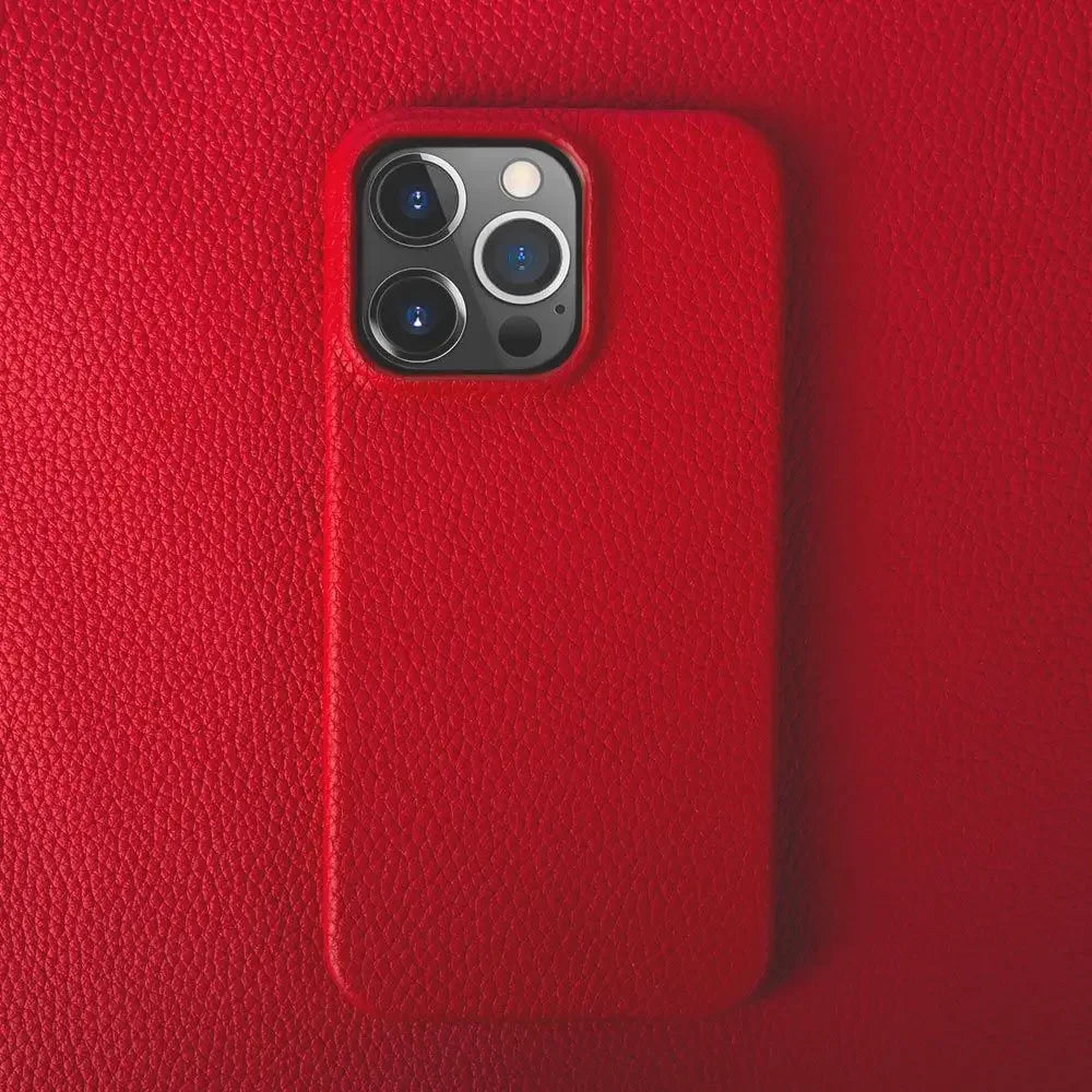 Luxury Genuine Leather iPhone Case Slim Shockproof Premium Cover