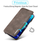 Leather Flip Wallet iPhone Case Card Holder Magnetic Book Cover
