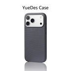 Luxury Diamond Texture MagSafe Leather iPhone Case Alloy Lens Protective Cover