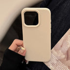 Dopamine Color Silicone iPhone Case Soft Solid Color Shockproof Cover
