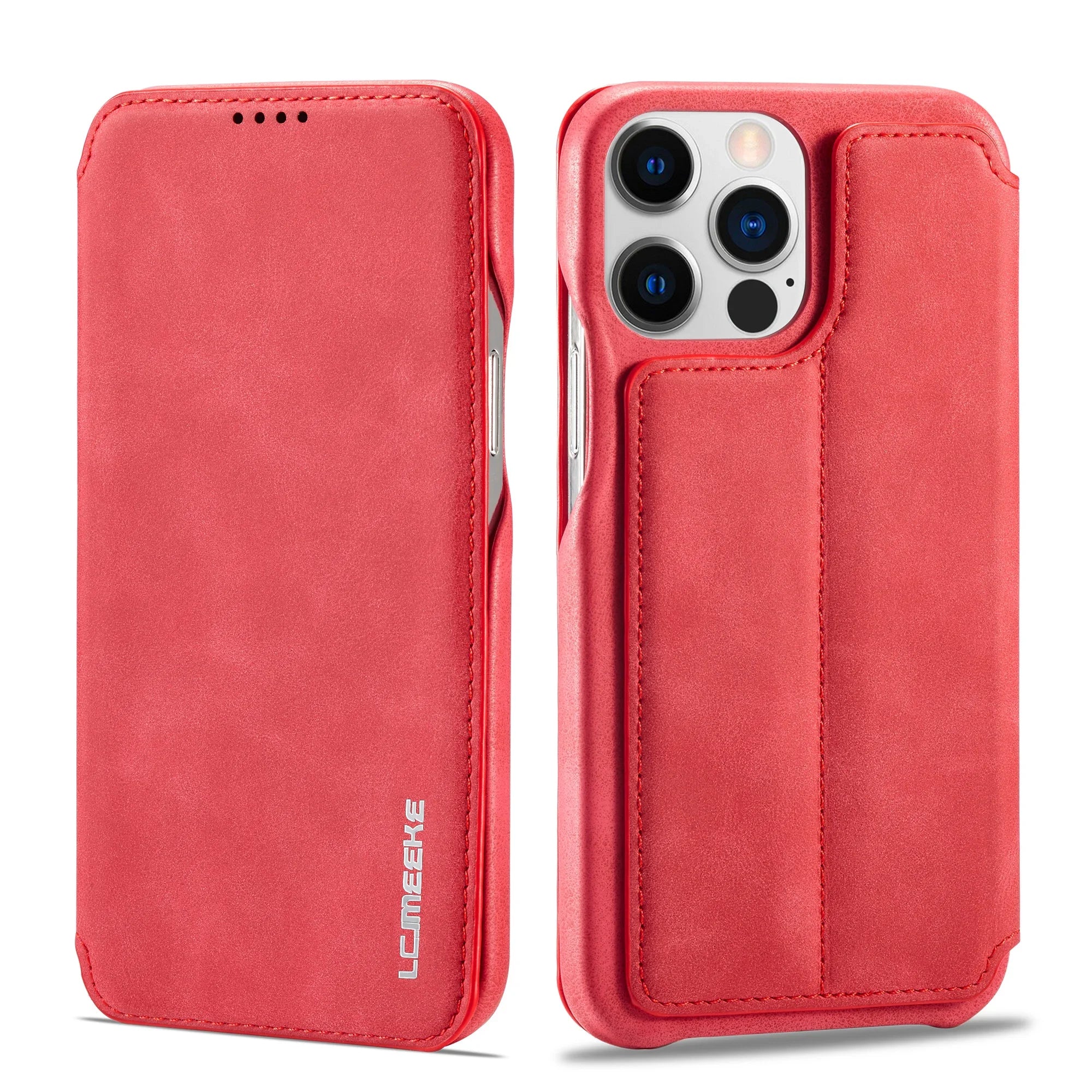 Leather Flip Wallet iPhone Case Card Holder Magnetic Book Cover