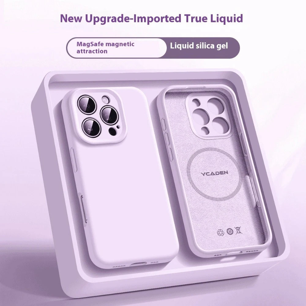 Candy Color MagSafe Liquid Silicone iPhone Case Soft Magnetic Protective Cover