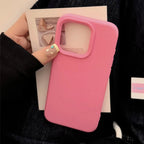 Dopamine Color Silicone iPhone Case Soft Solid Color Shockproof Cover