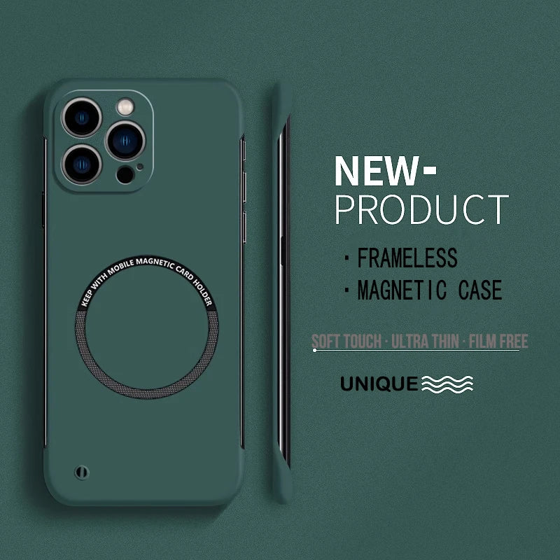 Ultra Thin Matte Magnetic iPhone Case Frameless Hard PC Slim Cover