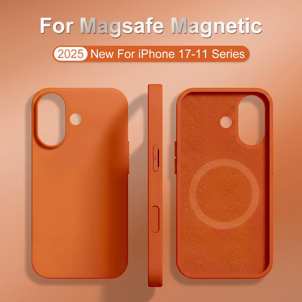 MagSafe Liquid Silicone iPhone Case Magnetic Soft Anti-Slip Protective Cover