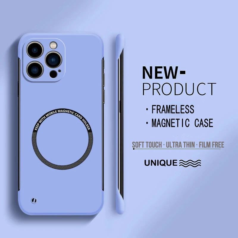 Ultra Thin Matte Magnetic iPhone Case Frameless Hard PC Slim Cover