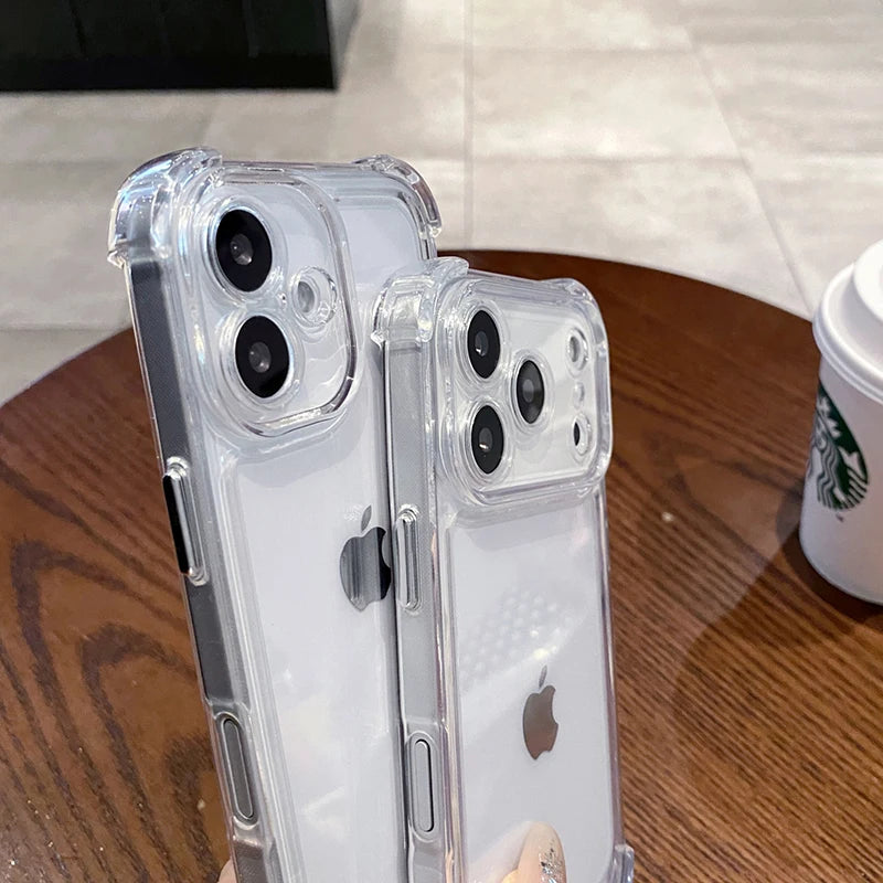Clear Shockproof iPhone Case Transparent Bumper Anti-Scratch Protective Cover