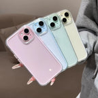 Candy Color Frame Clear Back iPhone Case Shockproof Acrylic Bumper Cover