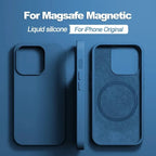 MagSafe Liquid Silicone iPhone Case Magnetic Soft Anti-Slip Protective Cover