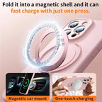 Magnetic Ring Stand iPhone Case 360° Rotating MagSafe Silicone Cover