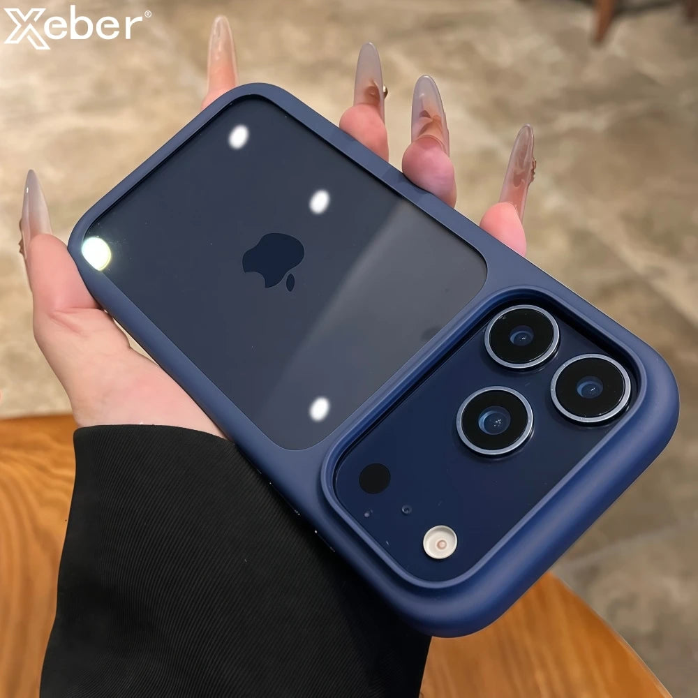 Crystal Clear iPhone Case with Camera Touch Button Shockproof Protective Cover Main image