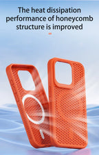 MagSafe Cooling Mesh iPhone Case Heat Dissipation Breathable Shockproof Cover