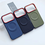 MagSafe Woven Leather iPhone Case TPU Soft Anti-Fingerprint Magnetic Cover