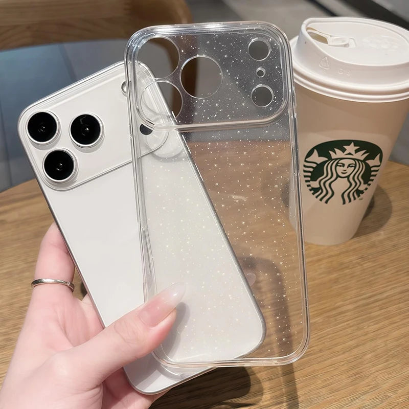 Cute Glitter Clear iPhone Case Girly Shockproof Slim TPU Protective Cover Main image