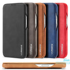 Leather Flip Wallet iPhone Case Card Holder Magnetic Book Cover