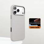 Luxury Business PU Leather Magnetic iPhone Case Metal Camera MagSafe Cover