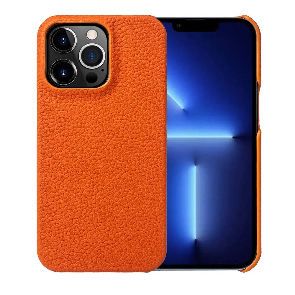 Luxury Genuine Leather iPhone Case Slim Shockproof Premium Cover