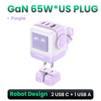 UGREEN 65W GaN Charger Robot Design PD Fast Charger USB-C Multi Port Adapter