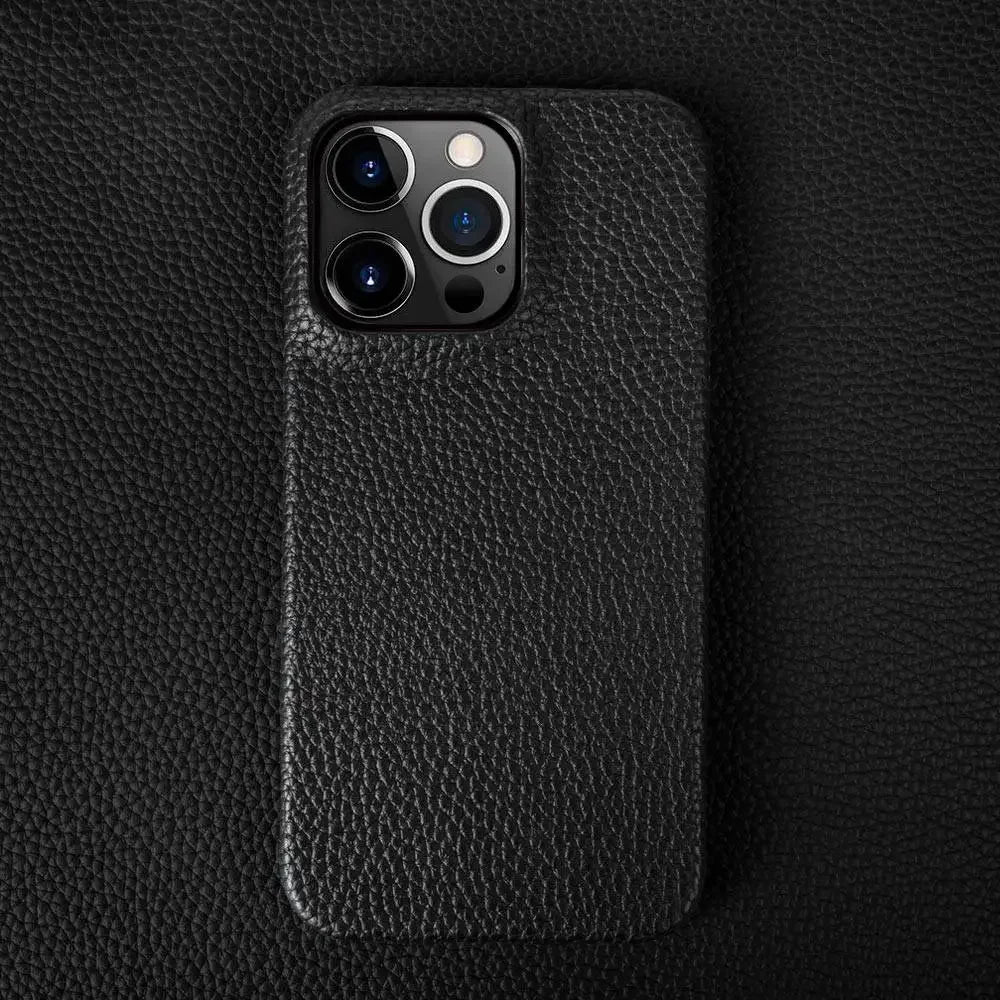 Luxury Genuine Leather iPhone Case Slim Shockproof Premium Cover