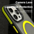 Bicolor Matte Frosted MagSafe iPhone Case Translucent Shockproof Protective Cover
