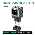 UGREEN 65W GaN Charger Robot Design PD Fast Charger USB-C Multi Port Adapter