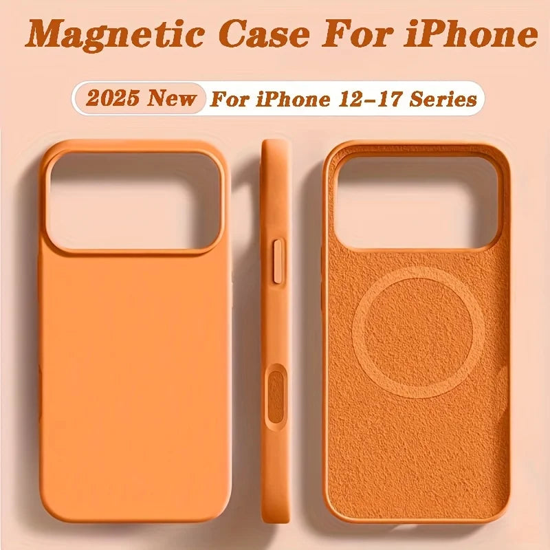 MagSafe Liquid Silicone Shockproof iPhone Case Magnetic Soft Protective Cover Main image
