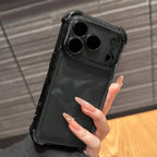 Luxury Transparent Shockproof iPhone Case Cushioned TPU Protective Cover