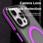 Bicolor Matte Frosted MagSafe iPhone Case Translucent Shockproof Protective Cover