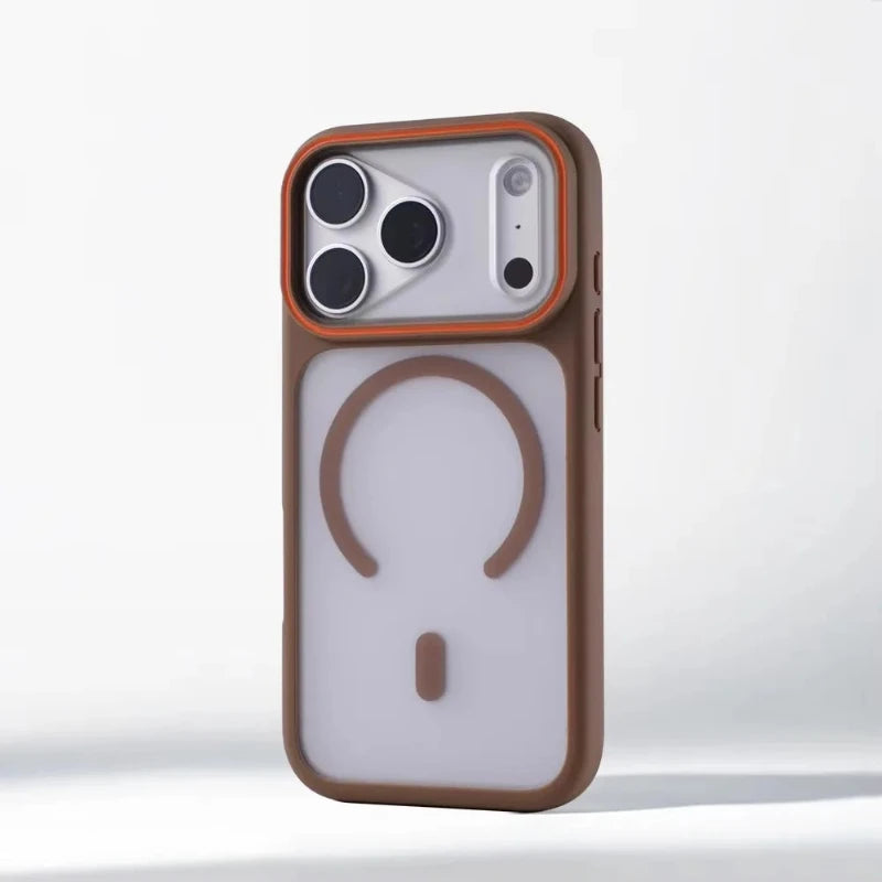 Translucent Matte MagSafe iPhone Case Magnetic Shockproof Protective Cover