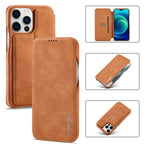 Leather Flip Wallet iPhone Case Card Holder Magnetic Book Cover