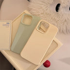 Dopamine Color Silicone iPhone Case Soft Solid Color Shockproof Cover