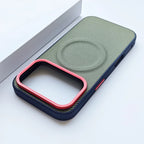 MagSafe Woven Leather iPhone Case TPU Soft Anti-Fingerprint Magnetic Cover