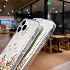 Flower Transparent iPhone Case Shockproof Silicone Soft Protective Cover