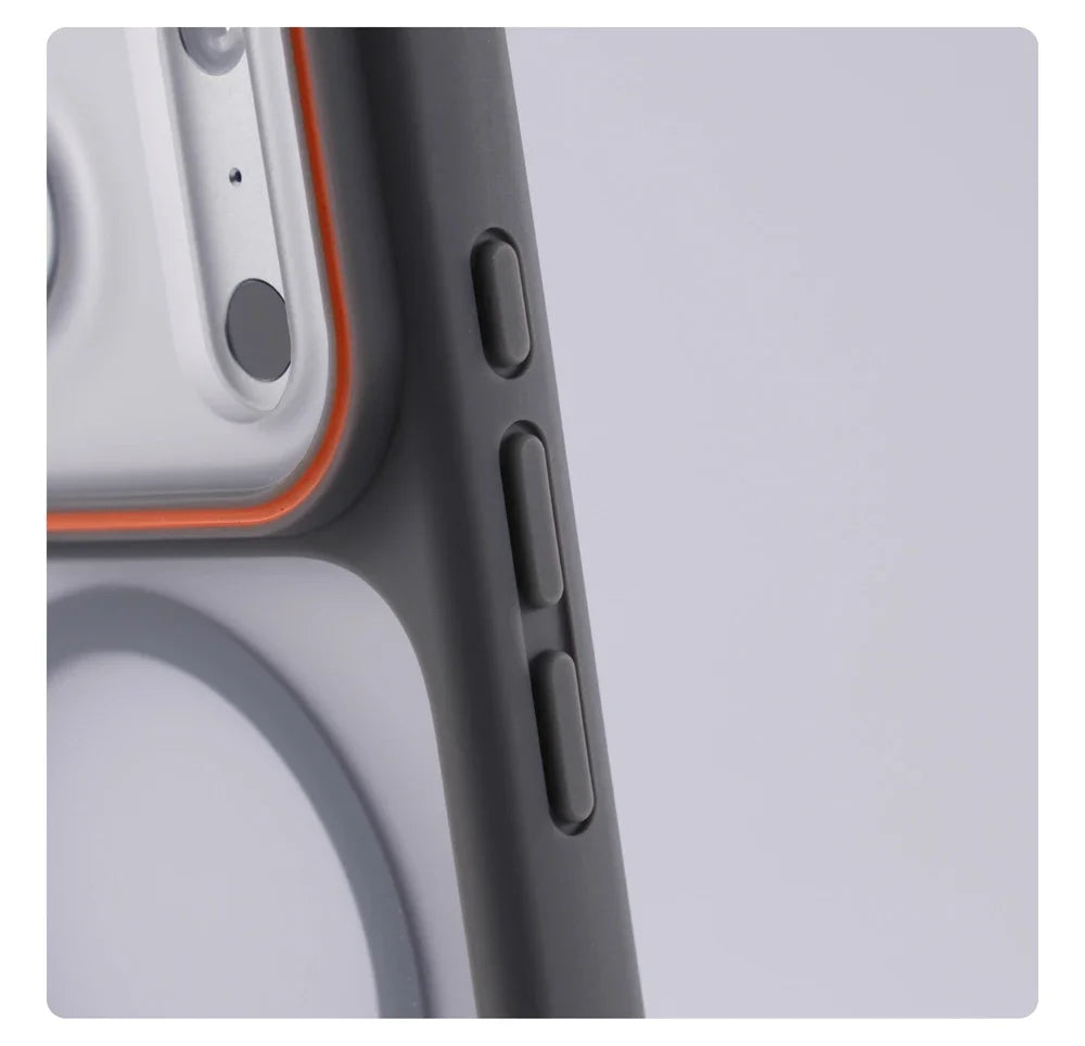 Translucent Matte MagSafe iPhone Case Magnetic Shockproof Protective Cover