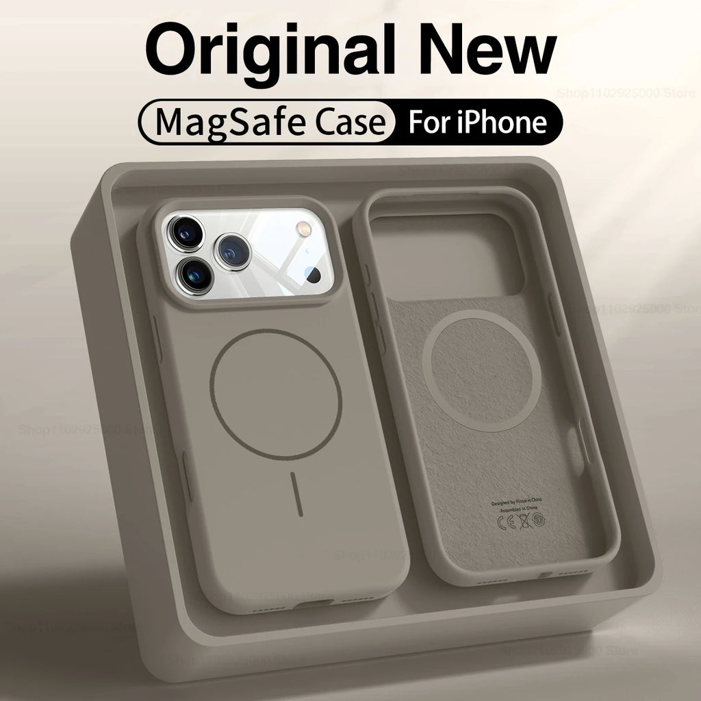 MagSafe Liquid Silicone iPhone Case Soft Magnetic Anti-Slip Protective Cover