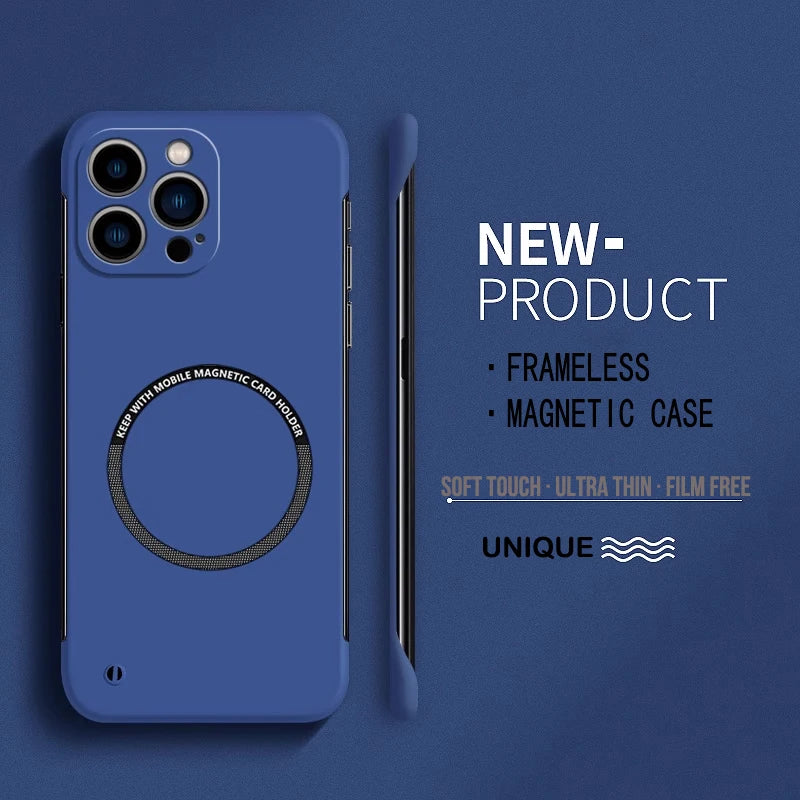 Ultra Thin Matte Magnetic iPhone Case Frameless Hard PC Slim Cover