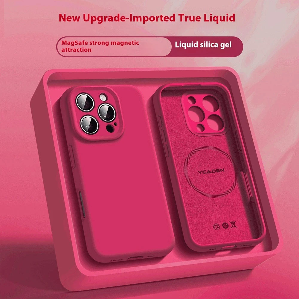Candy Color MagSafe Liquid Silicone iPhone Case Soft Magnetic Protective Cover