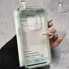 Candy Color Frame Clear Back iPhone Case Shockproof Acrylic Bumper Cover