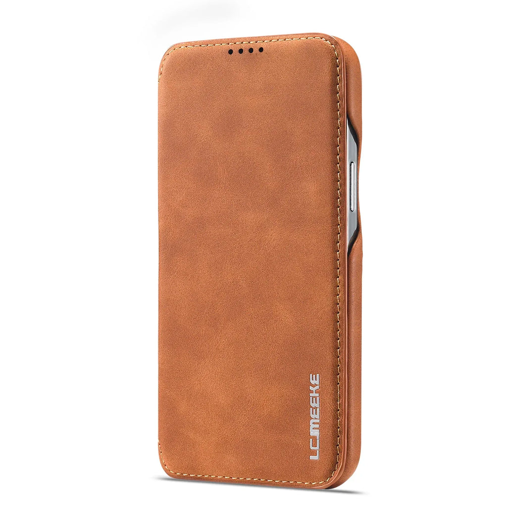 Leather Flip Wallet iPhone Case Card Holder Magnetic Book Cover